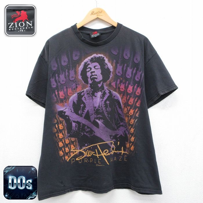 ジミヘンドリックス 00s 半袖Tシャツ ボロ ブラック メンズXL相当 | 古着