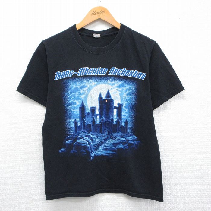 00s 半袖Tシャツ トランスシベリアンオーケストラプリント ブラック メンズS相当 | 古着