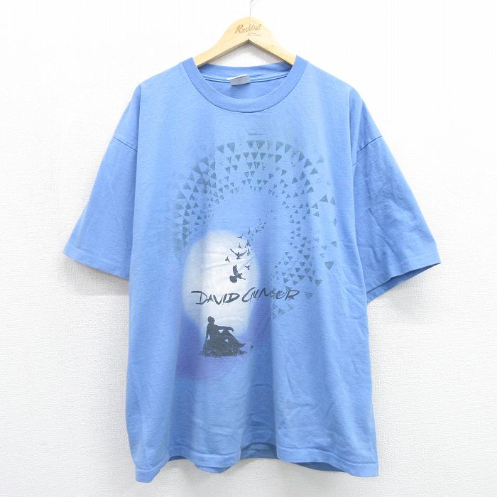 00s 半袖Tシャツ デヴィッドギルモア ライトブルー メンズXL相当 | 古着