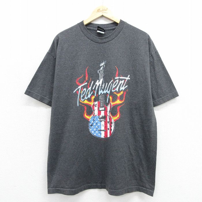00s 半袖Tシャツ テッドニュージェント グレー メンズXL相当 | 古着