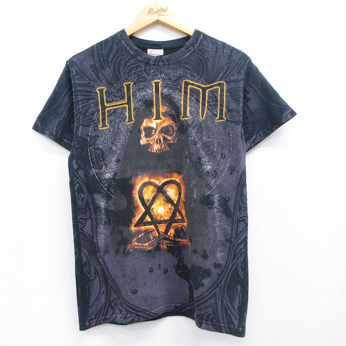 ヘインズ 00s 半袖Tシャツ HIM ブラック メンズS相当 | 古着