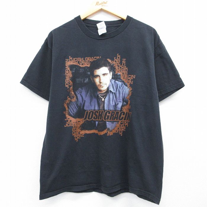 00s 半袖Tシャツ ジョシュグラシン ブラック メンズL相当 | 古着
