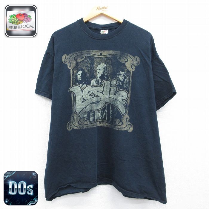 フルーツオブザルーム 00s 半袖Tシャツ Leslie ブラック メンズXL相当 | 古着