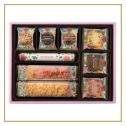 ※Eco割40％OFF　ロイスダールギフト　フラワーパッケージ<アマンドリーフ×３、ストロベリーショコラリーフ×３、クッキー７種計２７枚> ※賞味期限2026年5月20日