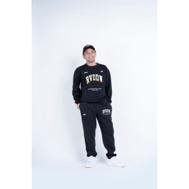 twoness MUSK wore dance ラグ柄 クルースウェット（DOUBLE LOGO SWEAT 