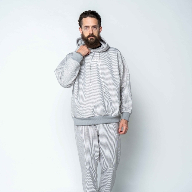 SASHIKO PATTERN SWEAT HOODIE rvddw ONLINE STORE