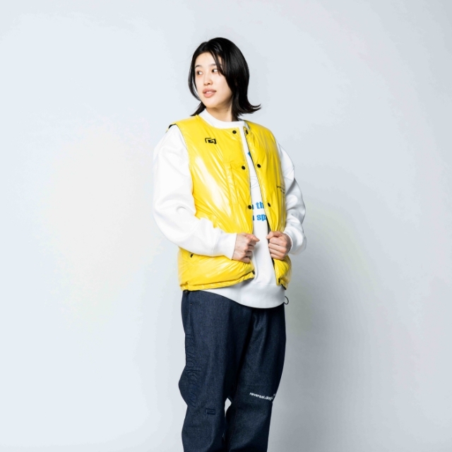 REVERSIBLE COLLARLESS PUFF VEST rvddw ONLINE STORE