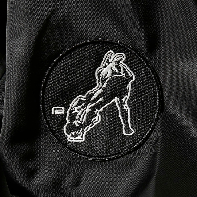 reversal&Majestic スタジャン 2XL ブラック Majestic×rvddw SATIN STADIUM JKT rvddw ONLINE STORE