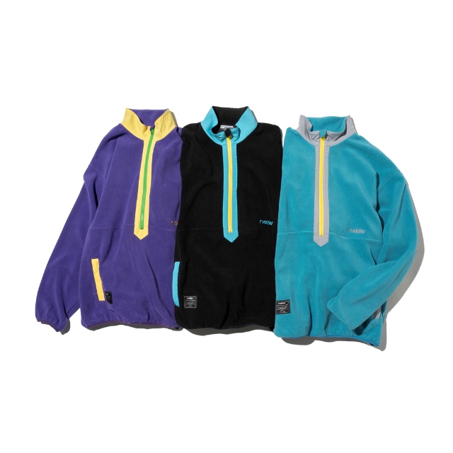 HALF ZIP COLOR FLEECE JACKET
