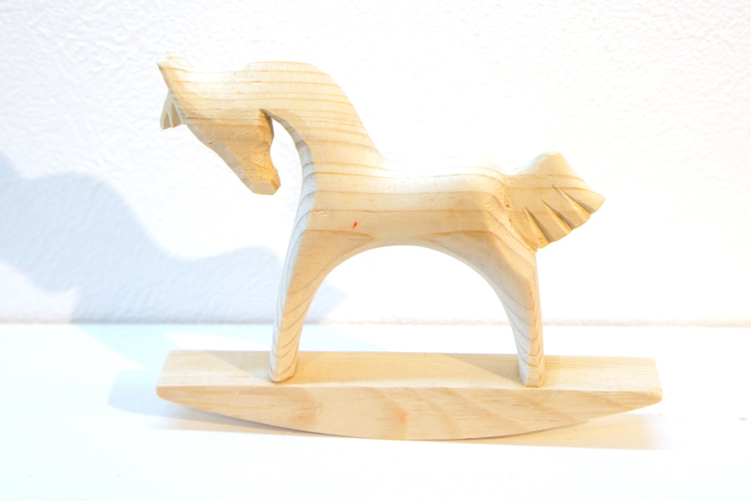 白木の木馬のオーナメント　Lサイズ　/高さ10cm