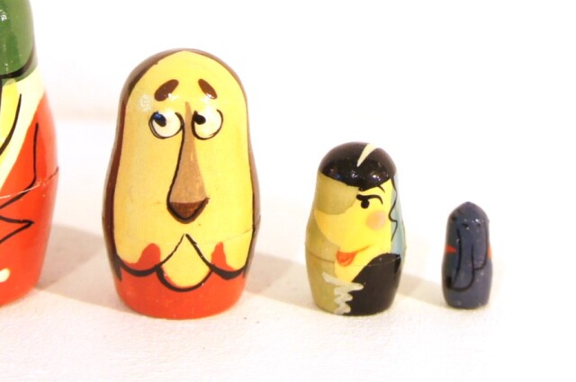 ✳︎ こぐまのミーシャ ビーチボール ✳︎ チェブラーシカ ロシア スペースエイジ チェブラーシカ・マトリョーシカ（S） 5ピース＜ブルー＞ チェブ