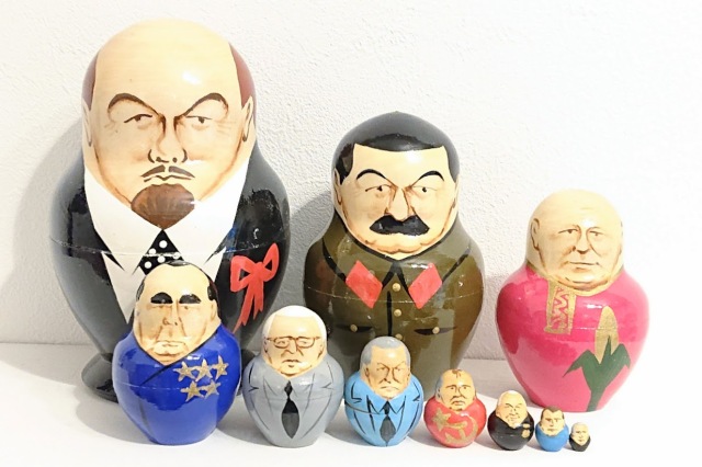 ロシア最高権力者(大統領&書記長) レーニンバージョン 10ピースマトリョーシカ / 15.5cm