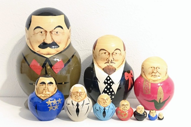 ロシア最高権力者(大統領&書記長) スターリンバージョン 10ピースマトリョーシカ /15cm