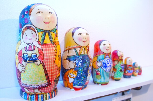 マトリョーシカ　タチアナ・ドゥビニッチ　ロシア雑貨　森の動物たち マトリョーシカ タチアナ・ドゥビニッチ ロシア雑貨 森の動物たち