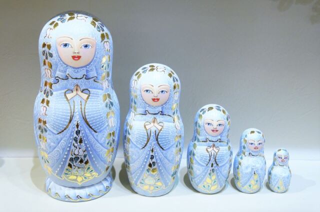 フィラートヴァ作 「祈り」 キラキラ！ひょうたん型マトリョーシカ 5