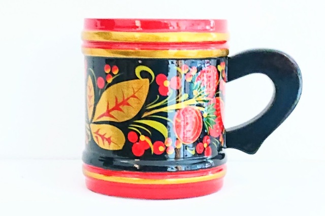 ホフロマ塗り　イチゴ＆ベリー 木製カップ　Sサイズ　/直径7.1×8cm