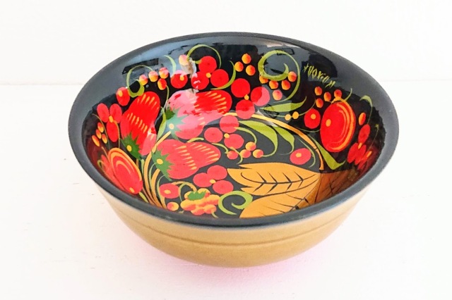 ホフロマ塗り イチゴ&ベリー 小鉢 /直径9.2cm×高さ4cm