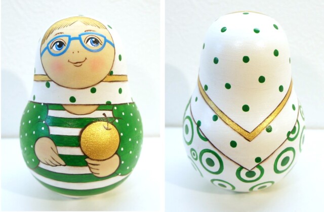 ルコムスカヤ作 カラフル！ひょうたん型ネヴァリャーシカ（起き上がり