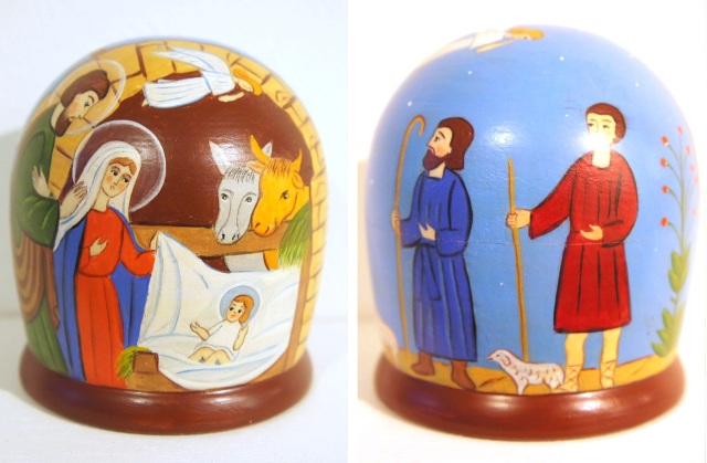 ニキーチン工房作 「キリスト（フリストス）降誕」 ドーム型