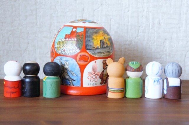 ニキーチン工房作 「ソビエト連邦 СССР」 ドーム型マトリョーシカ（S