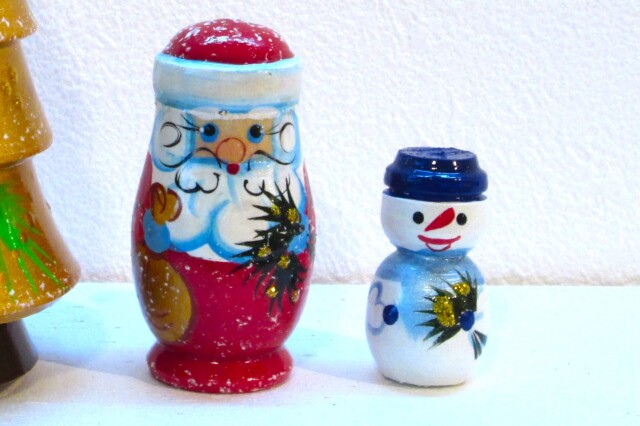 ロシアンクリスマス ヨールカマトリョーシカ（B）3ピース・4段 ジェド