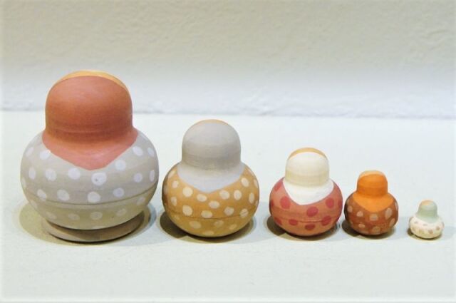 オリガ・ラバーナヴァ作 カラフル！ダルマ型ミニマトリョーシカ 5