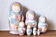 【SALE】ダノーヴァ作　BIG！民族衣装マトリョーシカ　7ピース　＜幸せなカップル＞　/22.5cm