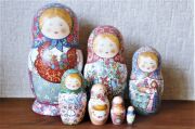 【SALE】ダノーヴァ作　BIG！民族衣装マトリョーシカ　7ピース　＜ロシアのイースター・パスハ＞　/22.5cm
