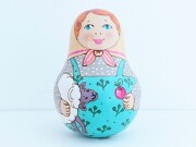 ドゥビニッチ作　ペイント・ネヴァリャーシカ（起き上がりこぼし）＜ヒツジさんと一緒＞　/9cm