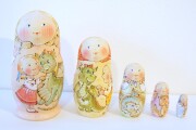 【SALE】イリーナ・ヴァトゥルーシキナ作　干支・辰年マトリョーシカ　5ピース　＜ドラゴンと女の子＞Bタイプ 　/12cm