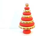 マルンコーヴァ作　メゼーニ塗り　クリスマスツリー（ヨールカ）・積み上げおもちゃ　9段　Lサイズ　/17.8cm