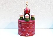 オリガ・ラバーナヴァ作　ロシア正教寺院型小箱　/ 高さ12cm×直径6cm