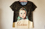 ロシアのチョコレート　アリョンカ Алёнка 公式Tシャツ　女性用　【クリックポスト送付可】