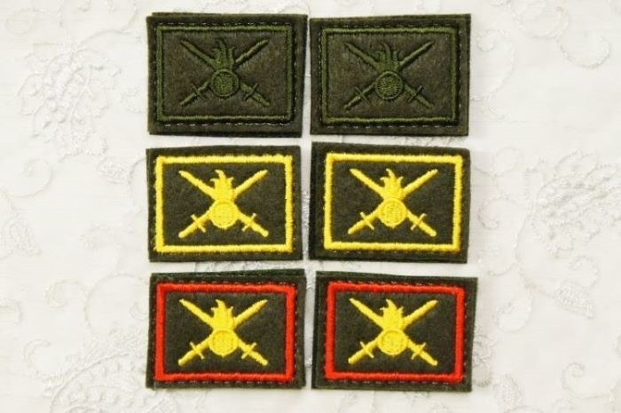 ロシア陸軍・歩兵　襟章2個セット　/3種　ベルクロ付　【クリックポスト発送可】 　