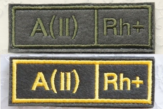 ロシア軍　血液型パッチ A型（2型） ベルクロ付　【クリックポスト送付可】