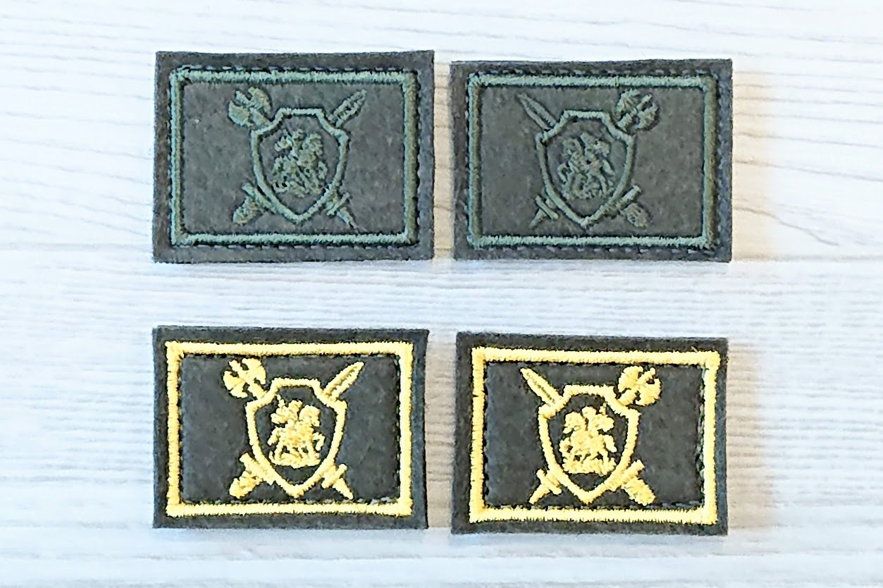 ロシア軍　憲兵（軍警察）ВП（VP）　襟章2個セット　戦地用/通常・式典用　ベルクロ付　【クリックポスト送付可】