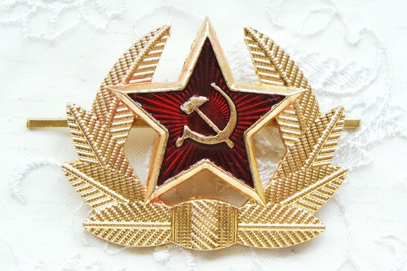 ソ連軍　兵/下士官帽章/バッジ（カカールダ ）/【クリックポスト送付可】　