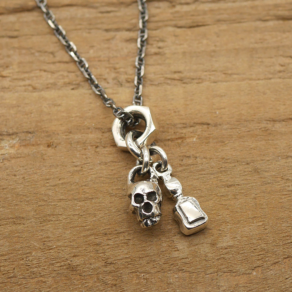 TOOL925 スカル×工具×道具 シルバーチャームブレスレット skull × tool 