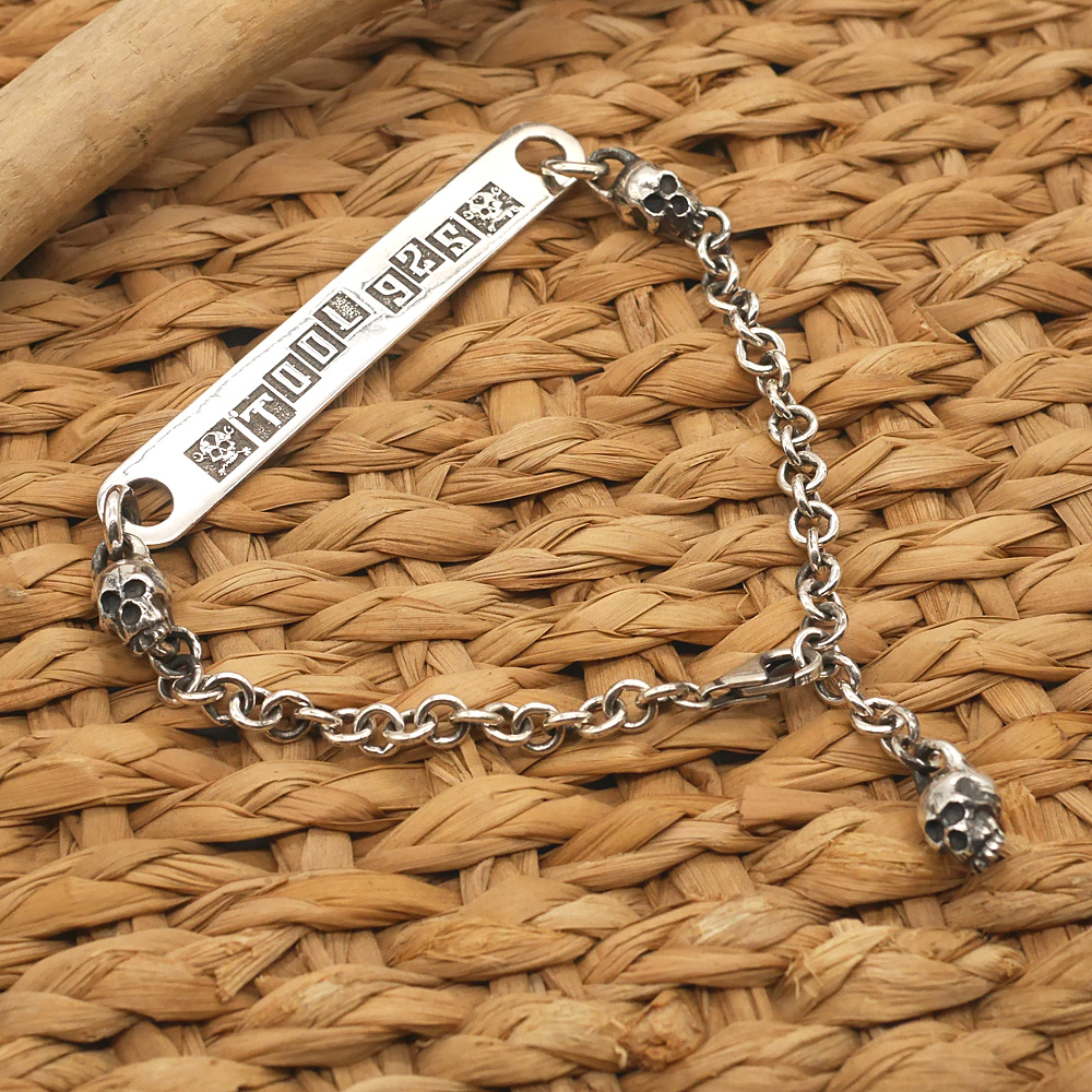 tool925　プレート チャームシルバーブレスレット