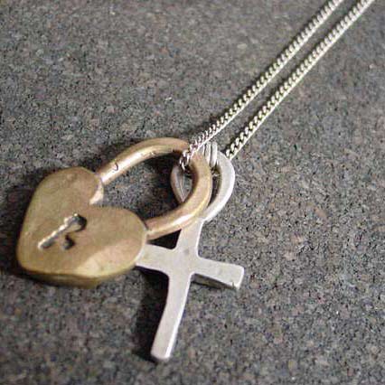 シルバー×真鍮2連ペンダント