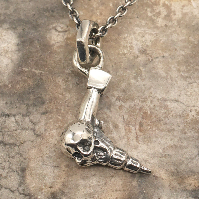 TOOL925 スカルのインパクト シルバーペンダントトップ skull