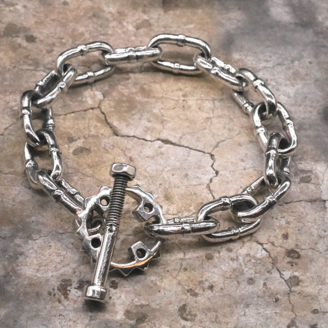 TOOL925 スカル×ボルト　シルバーブレスレット