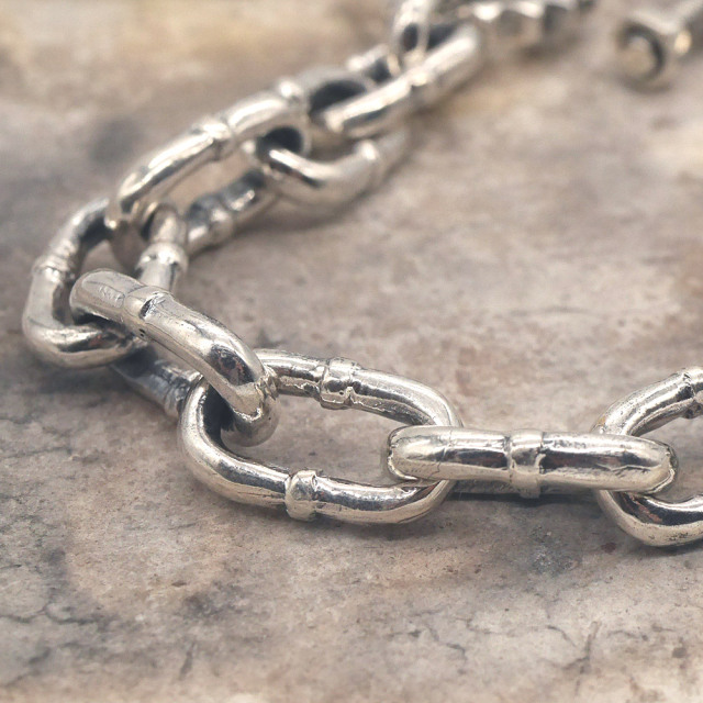 TOOL925 スカル×ボルト　シルバーブレスレット