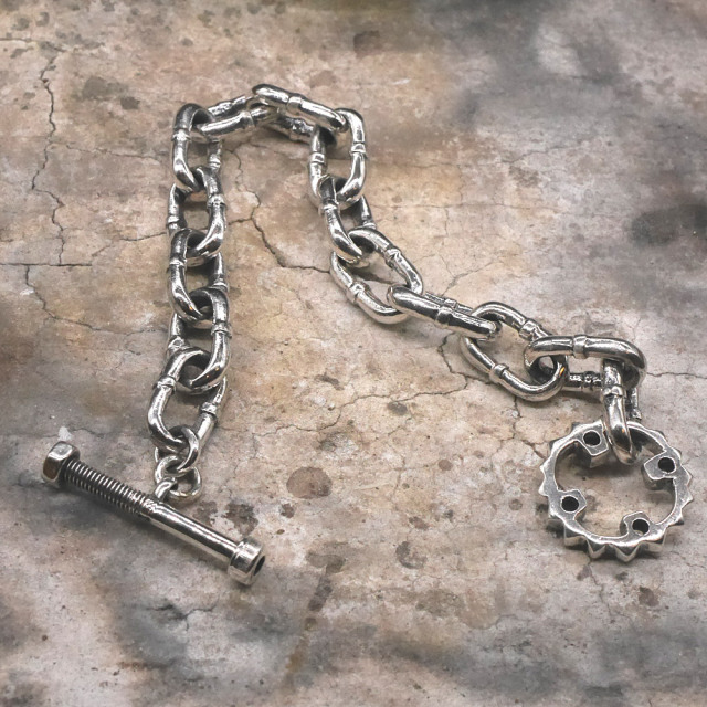 TOOL925 スカル×ボルト　シルバーブレスレット