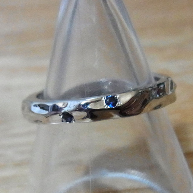 18金　ホワイトゴールド　オーダーメイドマリッジリング