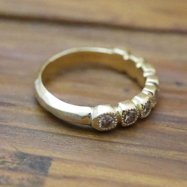 オーダーメイド　結婚指輪　18金 ダイヤモンド