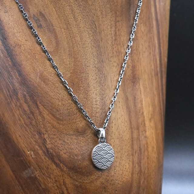 青海波文様 シルバーコインペンダント