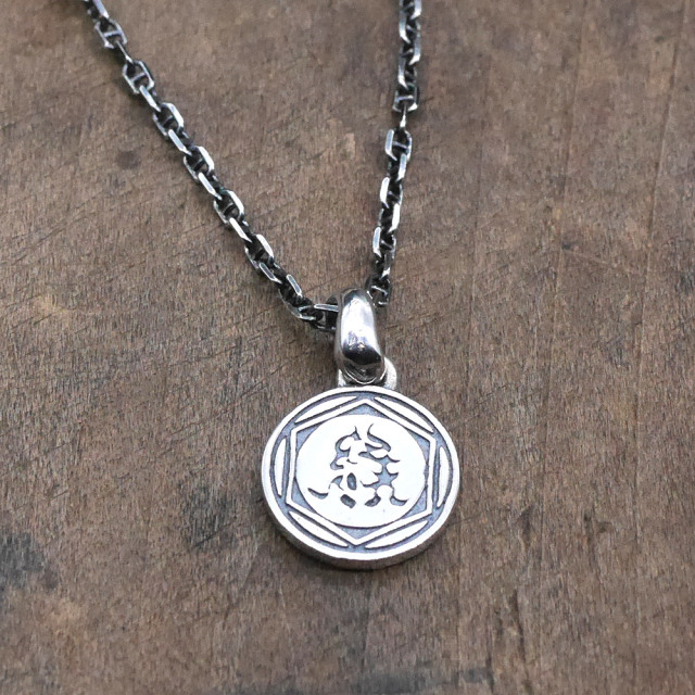 りょくロゴ　シルバーコインペンダント