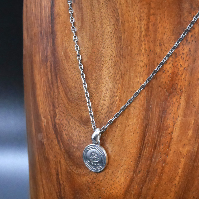 りょくロゴ　シルバーコインペンダント