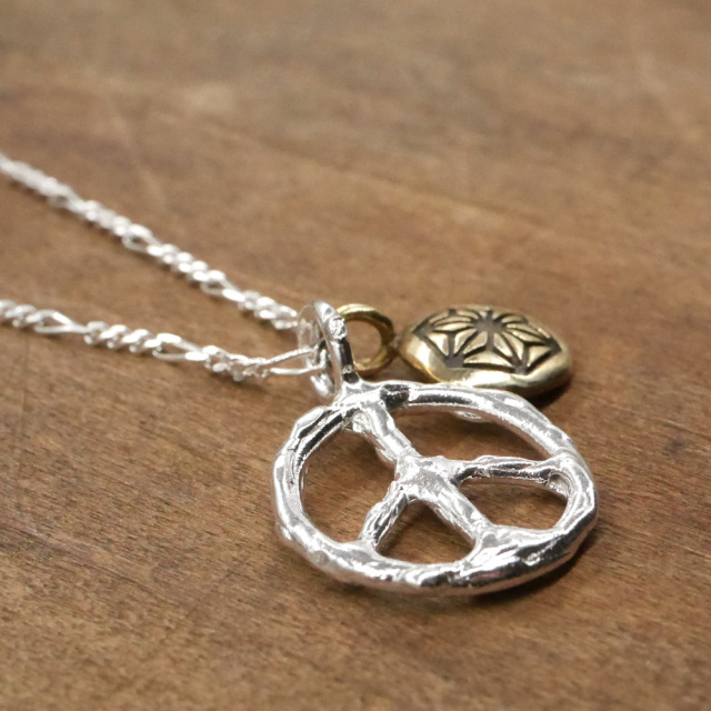 ピース　麻文様　2連ペンダント